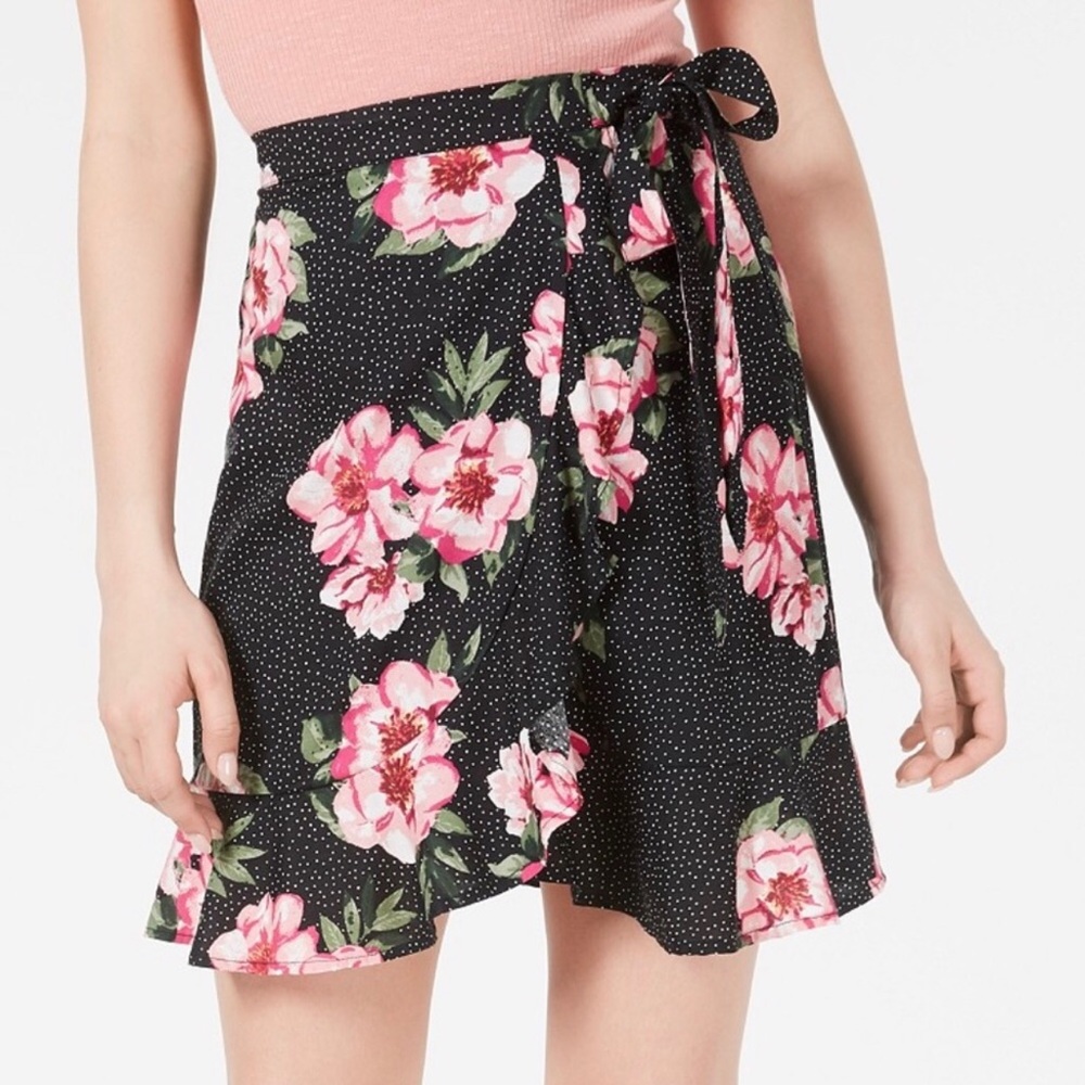 Planet Gold Printed Wrapped Skirt